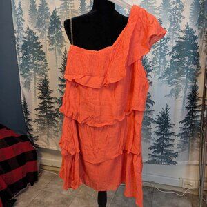 Entro One Shoulder Ruffle Tiered Dress